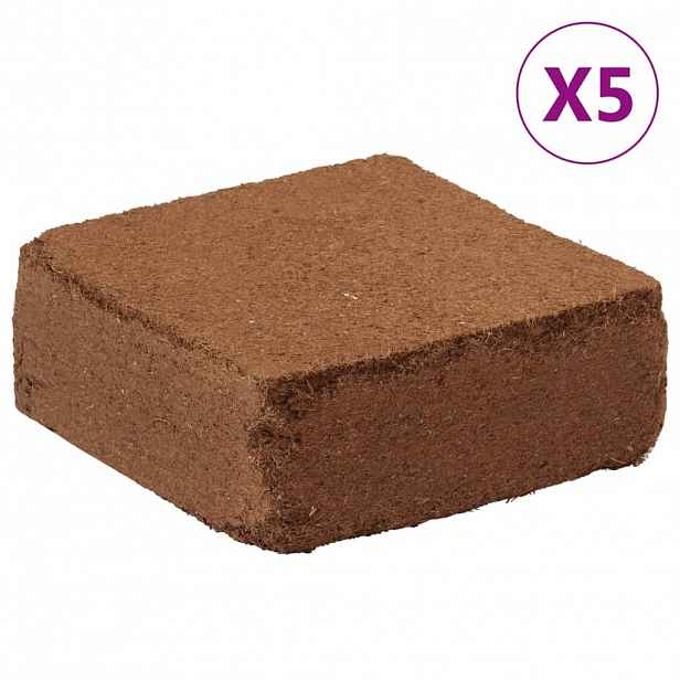 vidaXL Kokosové brikety 5 ks 5 kg každá 25 kg celkem