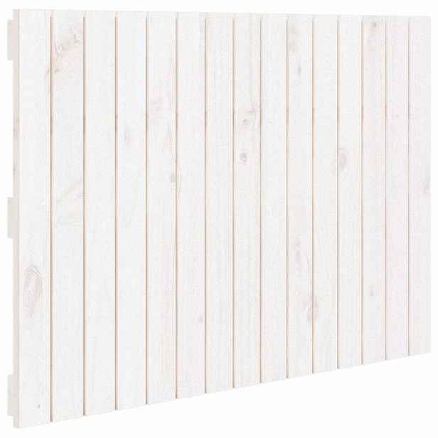 vidaXL Nástěnné čelo postele bílé 95,5x3x60 cm masivní borové dřevo