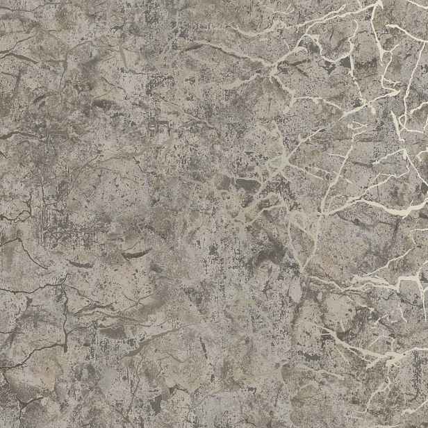 Vinylová Tapeta Napodobující Popraskaný Beton, Pozlacená Tapeta