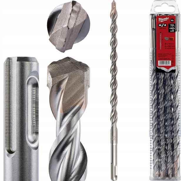 Vrtáky do betonu Sds Plus 12 x 210/260 mm 10 ks Milwaukee M2