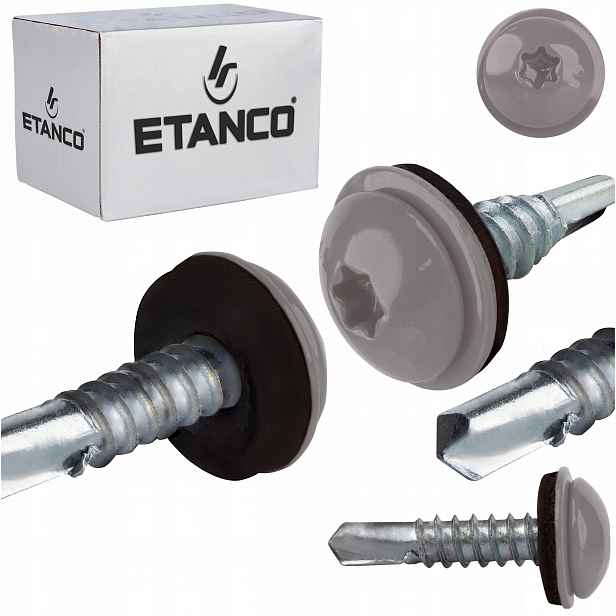 Šrouby do kovu Torx 5 mm 5,5x25 mm Ral 9007 250 ks Etanco GT5 Ph Z14