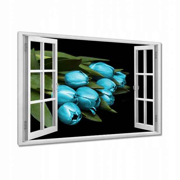 Obrazy 120x80 Tyrkysové tulipány Květina