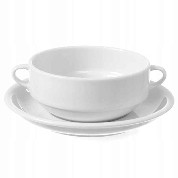 Podšálek na vývar z porcelánu Optima 170 mm, sada 12 ks Hendi 770931