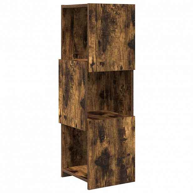 vidaXL Rohová skříňka 30,5x30x95cm Kompozitní dřevo Kouřový dub