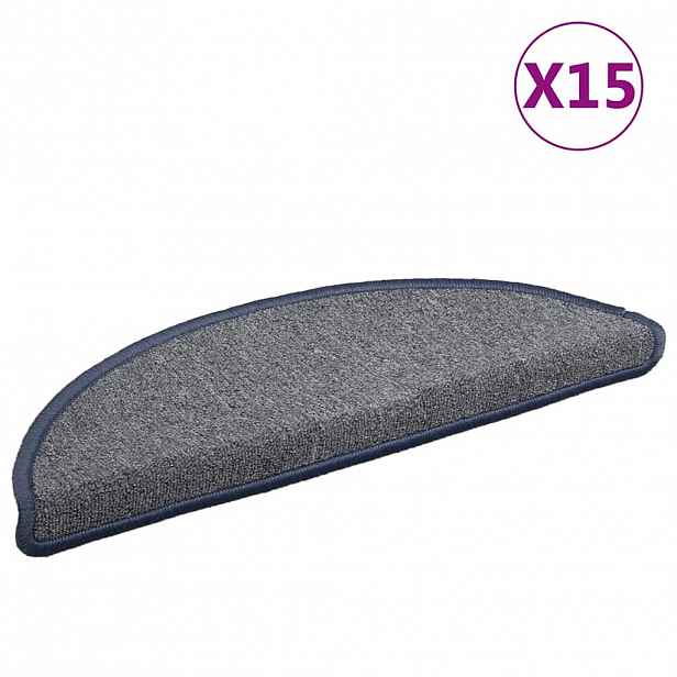 vidaXL Rohožky na schody 15 ks 56 x 17 x 3 cm Non-Slip