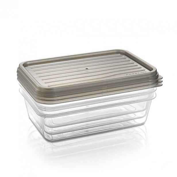 Dózy s víkem 4FOOD 1,35 l, 3 ks