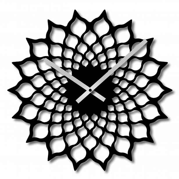 Geometrické Hodiny Na Zeď Moderní Černé Do Obýváku Kuchyně Moderní 50 cm