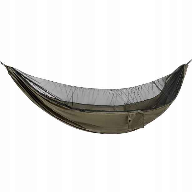 Lehká houpací síť TigerWood Vážka V2 s moskytiérou Khaki Long 350 cm