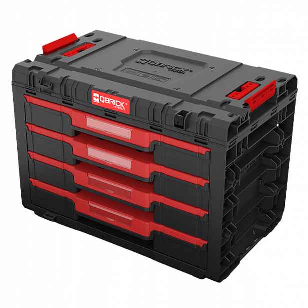 Qbrick System Prime DRAWER4 Toolbox Basic Kufr na nářadí se zásuvkami