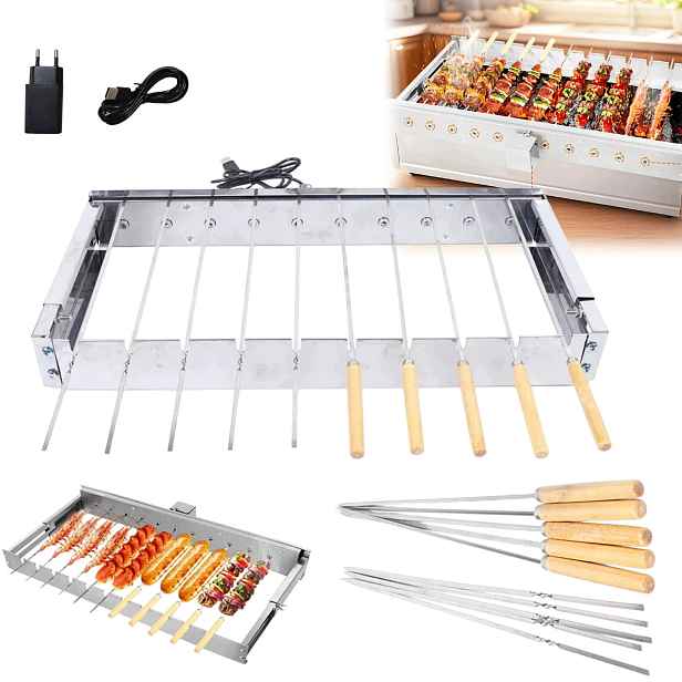 Špízy Grilovací Jehly 12 Ks Na Stojanu Inox Grill