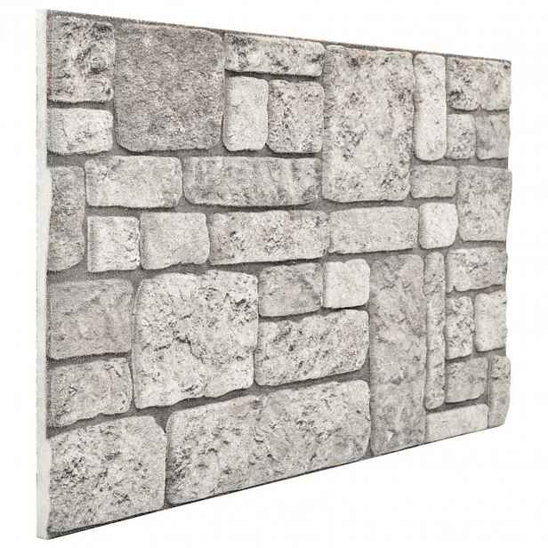 vidaXL Nástěnné panely 10 ks 100 x 50 cm Šedá EPS pěna