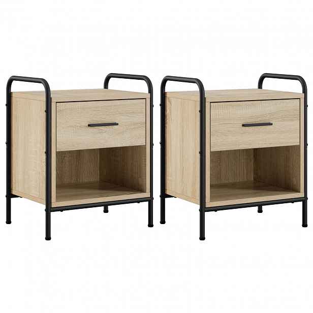 vidaXL Noční skříňka 2 ks Dub sonoma 40 x 30 x 50 cm Kompozitní dřevo