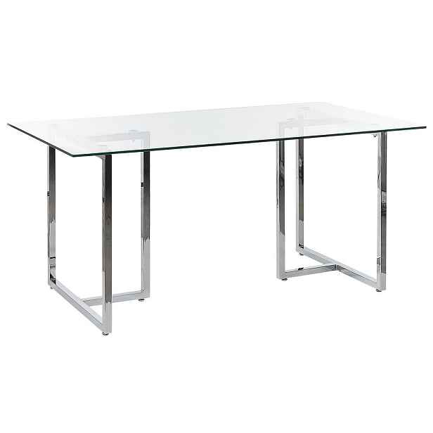 Beliani JÍDELNÍ STŮL 160/90/75 cm Stříbrně zbarvený Obdélníkový Envia