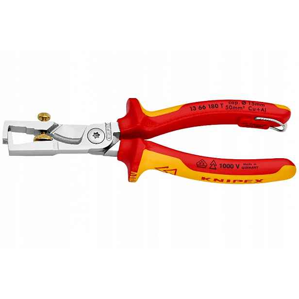 Kleště na odizolování s řezačkou kabelů Knipex StriX 180 mm