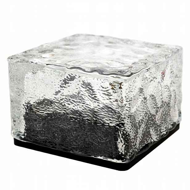 Nájezdová solární zahradní lampa Led 8 x Ledová kostka Bruková Krychle 7x7 cm