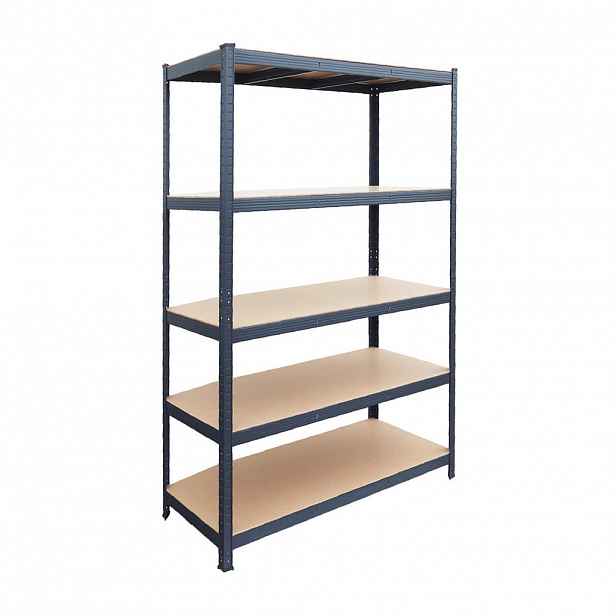 Relaxdays REGÁL Antracit těžkotonážní 5 polic 200 cm