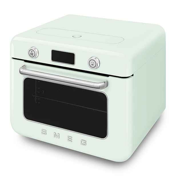 Smeg Stolní kombinovaná parní trouba, 30l, pastelově zelená COF01PGEU