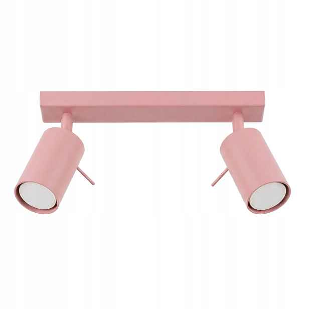 Sollux Lighting stropní svítidlo růžová lišta 30 cm 2x gu10 ring