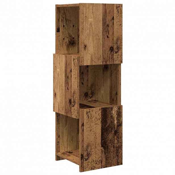 vidaXL Rohová skříňka 30,5x30x95cm Kompozitní dřevo Staré dřevo