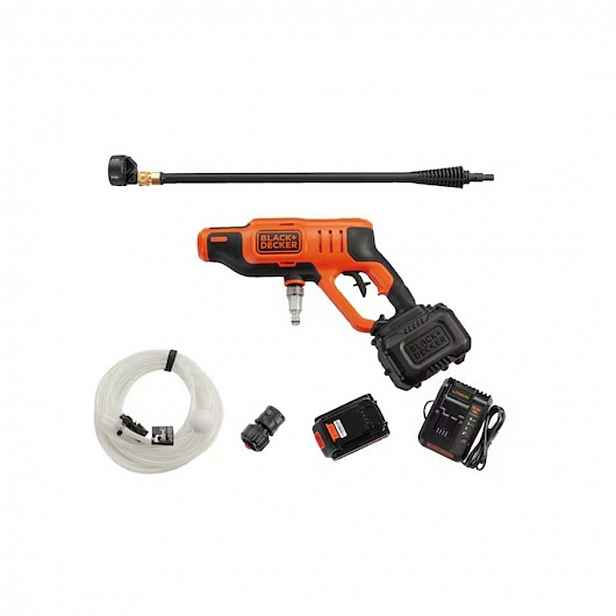 BLACK+DECKER - 18V AKU tlaková myčka 24 bar, 1x aku 2,0 Ah Li-Ion, nabíječka BCPC18D1-QW