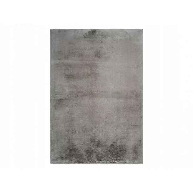 Kožešinový koberec Happy, šedohnědá, 170 x 120 cm, 100% polyester (vlas)