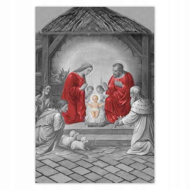 Plakáty 125x185 Svatá rodina červená