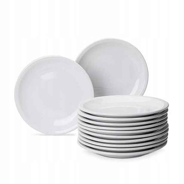 Sada 12 porcelánových dezertních talířů AmazonCommercial AH10261