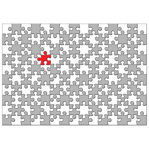 Vliesová fototapeta Červené Puzzle na šedém pozadí Kontrast 254x184 lepidlo