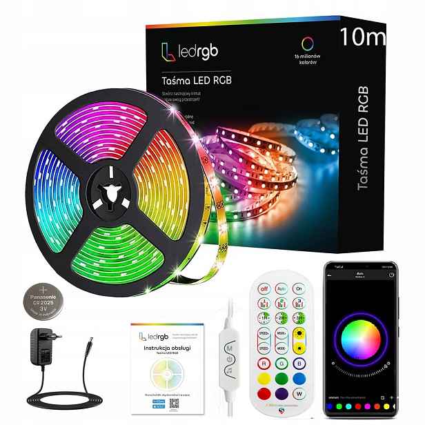 Led pásek 10M Rgb 5050 Aplikace Dálkový Ovladač Rádiový 2.4G Hudba Sada Bt 150LED