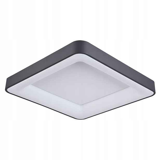 Stropní Svítidlo moderní černý bílý čtvercový 60 cm 3000K Italux