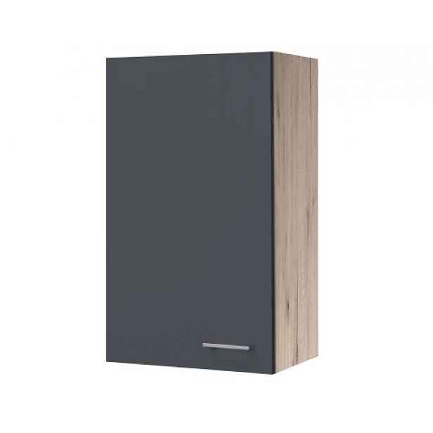 Horní kuchyňská skříňka Tiago H50-89,  dub san remo/šedá, šířka 50 cm