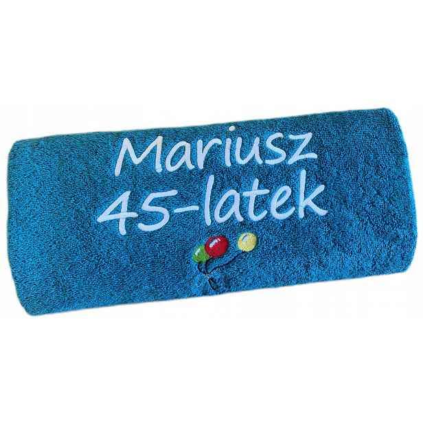 Dárek k 45. Narozeninám pro muže, ženy a Ručník s jménem výšivka