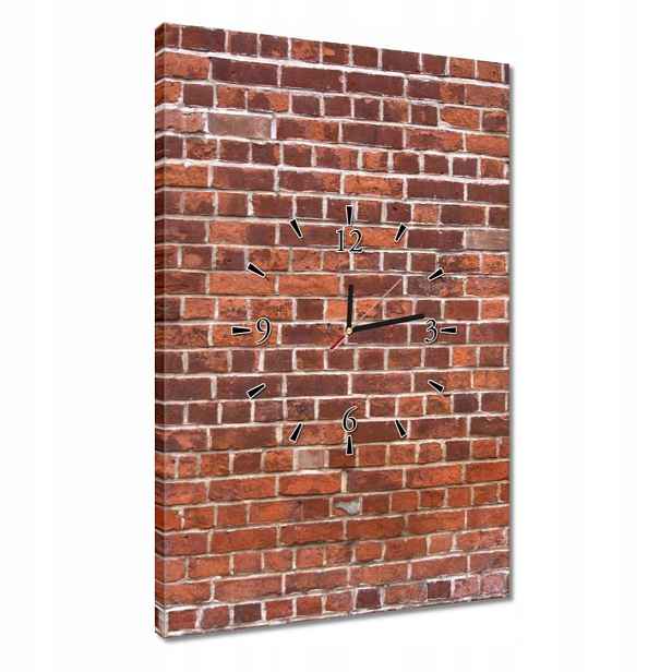 Hodiny 40x60 Cihlová zeď Cihly