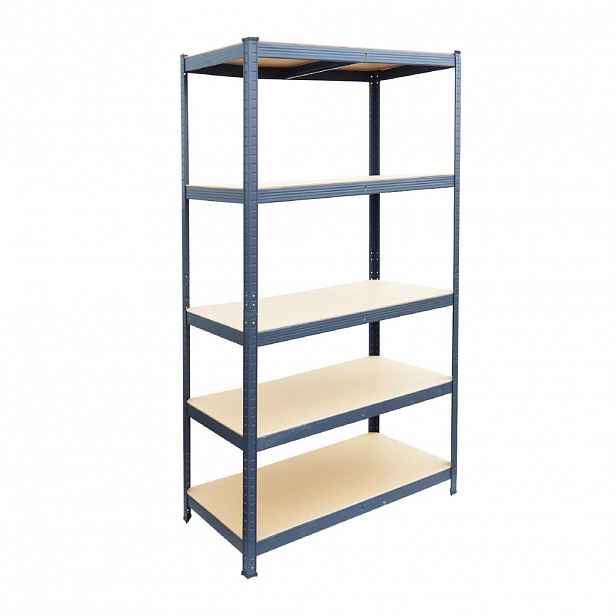 Relaxdays REGÁL Antracit těžkotonážní 5 polic 180 cm