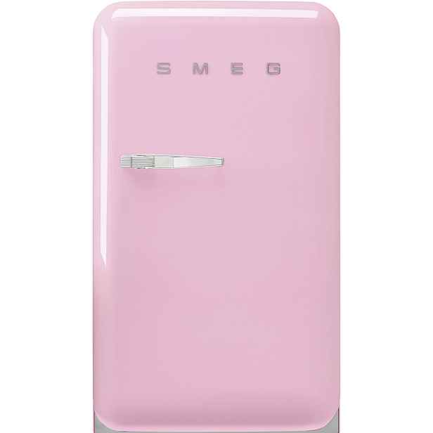 Smeg Chladnička s mrazícím boxem FAB10R, 105 l/17 l otvírání vpravo, 96x54,3 cm, růžová FAB10RPK6