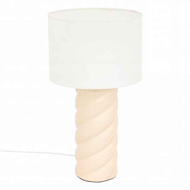 Stolní lampa Noly Elegantní Keramická Spirálovitá Podstava Moderní 44 cm