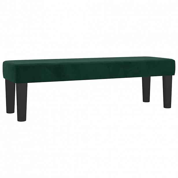 vidaXL Lavice tmavě zelená 100x30x30 cm samet