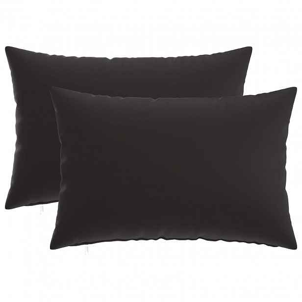 vidaXL Povlak na polštář 2 pcs HEERLEN Černá 40 x 60 cm Polyester