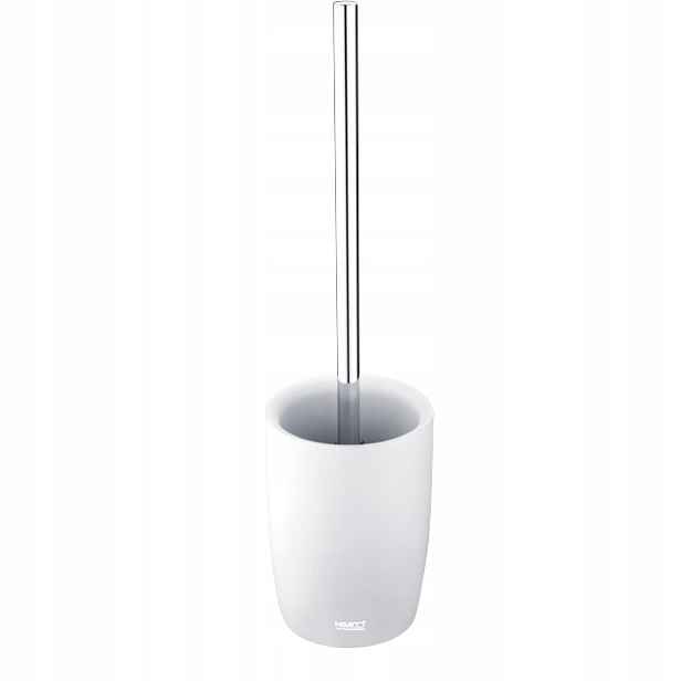 Nimco bílá matná toaletní Wc štětka, polyresin, pumpa chrom Ava Av 15094-05