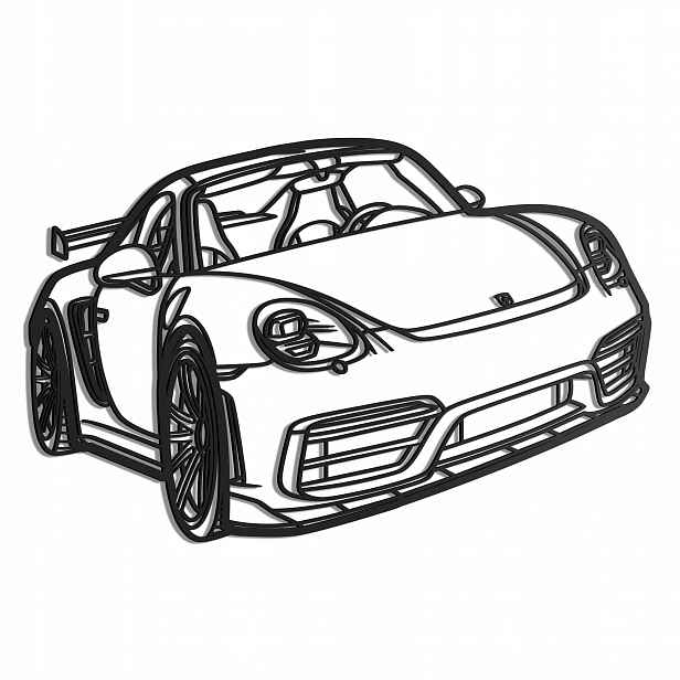 Porsche 911 GT3 Rs 2024 line Dřevěný 3D obraz
