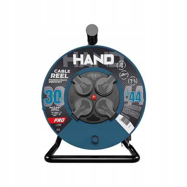 Prodlužovací Kabel bubnový Hand Pro 30 m 4x Zásuvky 230 V IP44 H05RN-F 3x1,5 mm²