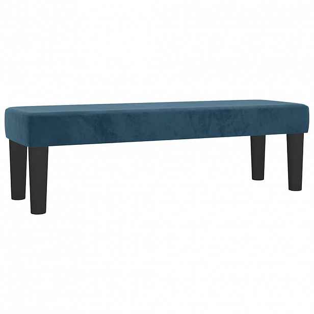 vidaXL Lavice tmavě modrá 100x30x30 cm samet