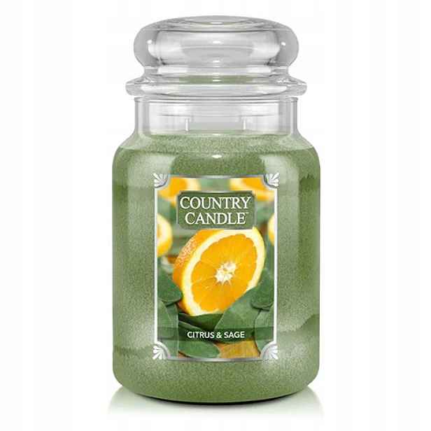 Vonná svíčka s parafínem Citrus & Sage Country Candle