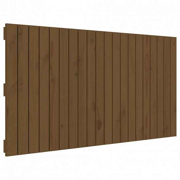 vidaXL Nástěnné čelo postele medově hnědé 127,5x3x60 cm borové dřevo