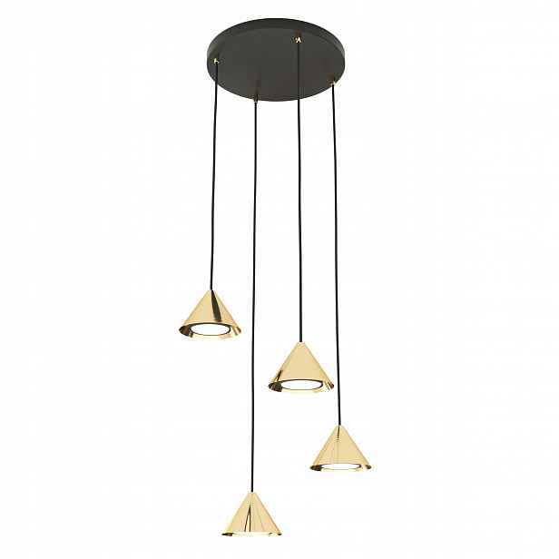 Závěsná lampa Inez 4-bodová GX53 Zlaté Kloše kužel Moderní do obývacího pokoje