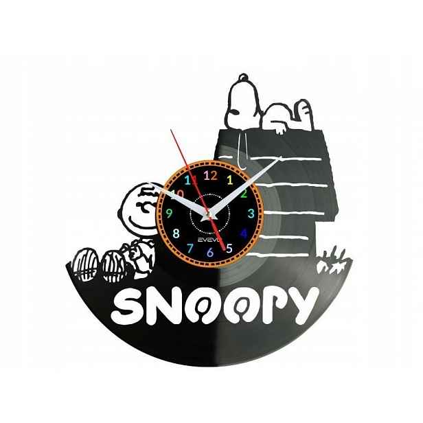 Snoopy Dárek Originální dekorace do domu Hodiny z vinylové desky