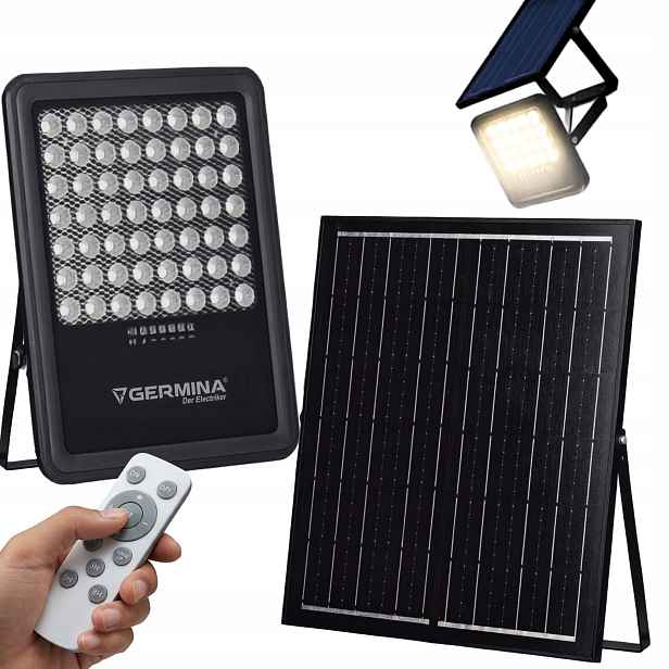 Led Osvětlovač 300W Solární Panel Lampa Halogen Silná voděodolná