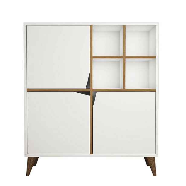 Skříňka Pulse White and Walnut