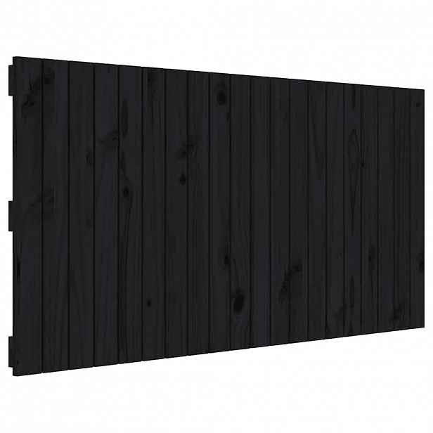 vidaXL Nástěnné čelo postele černé 127,5x3x60 cm masivní borové dřevo