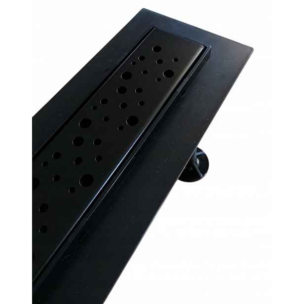 Lineární odtok 60 cm Abs nízký, nízká konstrukce M02B Černý